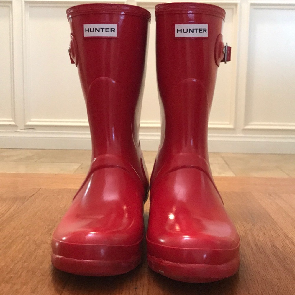 Hunter Original Gloss Short Rain Boots, Red